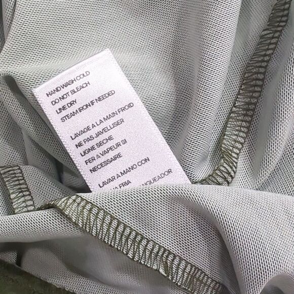 Good American Pants 4XL Green Sheer Bootcut Pesto Swirl Swim Coverup Size 7 - Picture 7 of 10